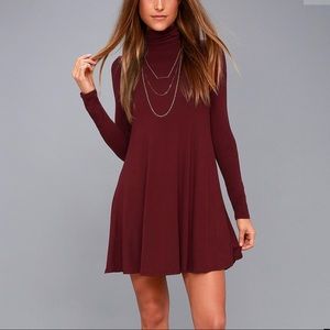 Lulus Burgundy Swing Dress